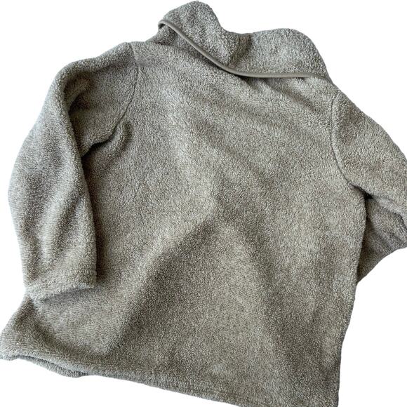 Soft Surroundings PS Sweater Hugs Beige Plush Sherpa Cardigan Jacket - Picture 5 of 8